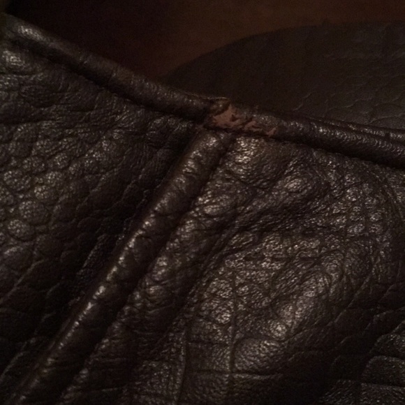 Brown Genuine Leather Crocodile Skirt Size 12 - Picture 2 of 5